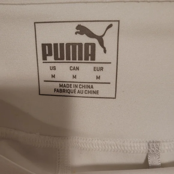 🔥SALE 💯 Puma White Mini Skirt with Striped Hem - SIZE MEDIUM - Picture 4 of 4